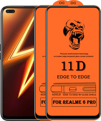 11D Edge To Edge Tempered Glass for Realme 6 Pro(Pack of 2)