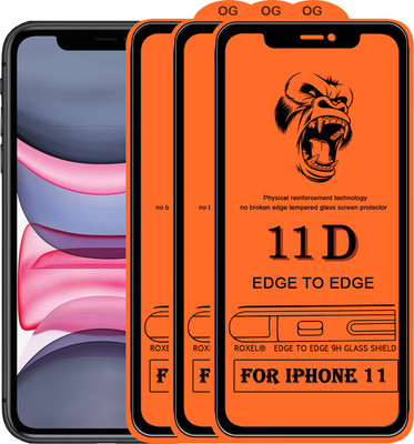 11D Edge To Edge Tempered Glass for Apple 
 IPhone 11(Pack of 2)