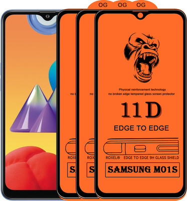 SoftTech Edge To Edge Tempered Glass for Samsung Galaxy M01S(Pack of 2)