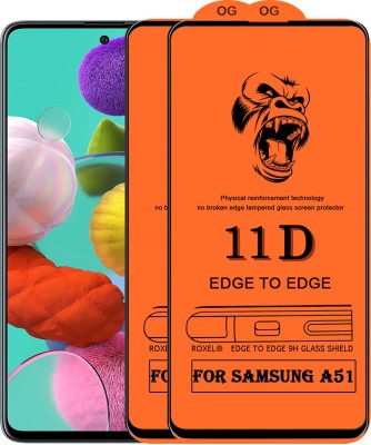 Roxel Edge To Edge Tempered Glass for Samsung Galaxy A51(Pack of 2)