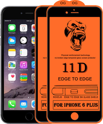 11D Edge To Edge Tempered Glass for Apple iPhone 6 Plus(Pack of 2)