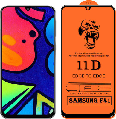 SoftTech Edge To Edge Tempered Glass for Samsung Galaxy F41(Pack of 2)