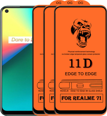 SoftTech Edge To Edge Tempered Glass for Realme 7I(Pack of 2)