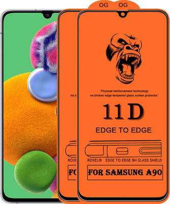 MaxR Edge To Edge Tempered Glass for Samsung Galaxy A90(Pack of 2)
