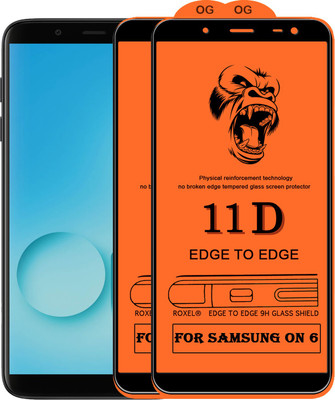 11D Edge To Edge Tempered Glass for Samsung Galaxy On6(Pack of 2)