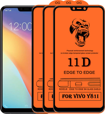 11D Edge To Edge Tempered Glass for Vivo Y81I(Pack of 3)
