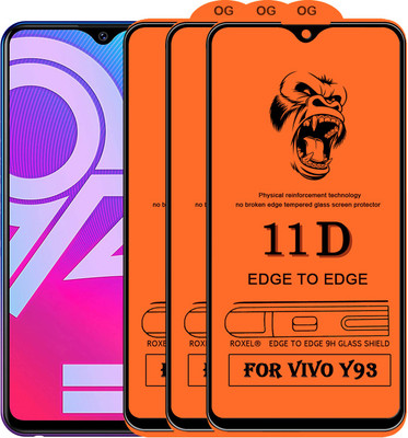 11D Edge To Edge Tempered Glass for Vivo Y93(Pack of 2)