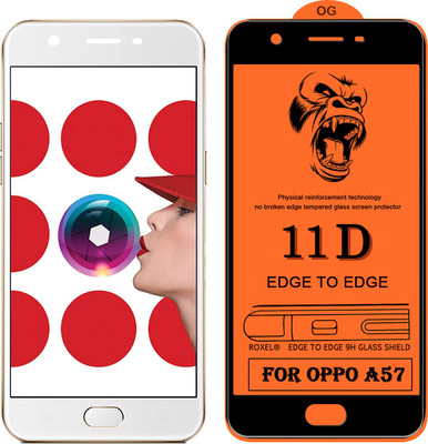 MaxR Edge To Edge Tempered Glass for Oppo A57(Pack of 1)