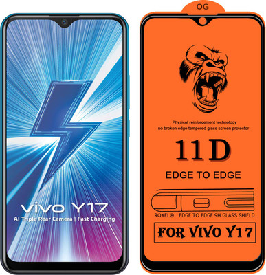 11D Edge To Edge Tempered Glass for Vivo Y17(Pack of 1)