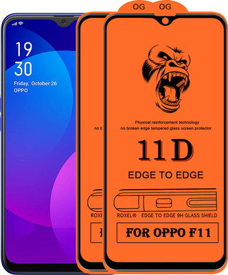 11D Edge To Edge Tempered Glass for Oppo F11(Pack of 2)