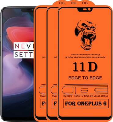 11D Edge To Edge Tempered Glass for OnePlus 6(Pack of 2)