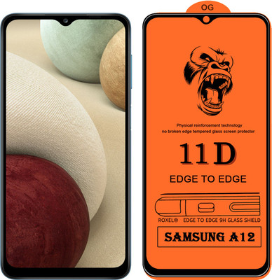 SoftTech Edge To Edge Tempered Glass for Samsung Galaxy A12(Pack of 2)