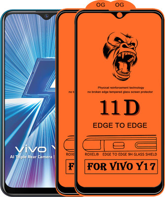 11D Edge To Edge Tempered Glass for Vivo Y17(Pack of 2)