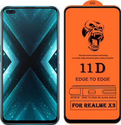 11D Edge To Edge Tempered Glass for Realme X3(Pack of 2)