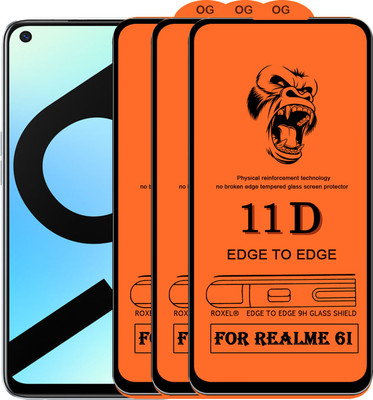 SoftTech Edge To Edge Tempered Glass for Realme 6I(Pack of 2)