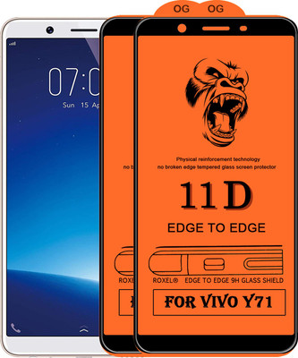 MaxR Edge To Edge Tempered Glass for VIVO Y71(Pack of 2)