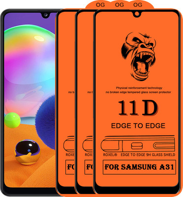SoftTech Edge To Edge Tempered Glass for Samsung Galaxy A31(Pack of 2)