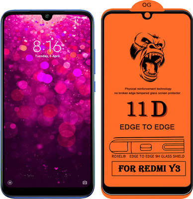 SoftTech Edge To Edge Tempered Glass for Redmi Y3(Pack of 2)