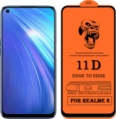 11D Edge To Edge Tempered Glass for Realme 6(Pack of 2)
