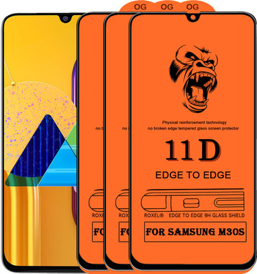 SoftTech Edge To Edge Tempered Glass for Samsung Galaxy M30S(Pack of 2)