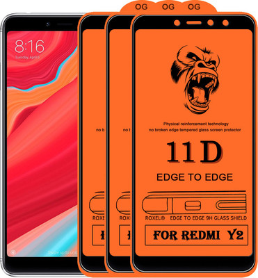 SoftTech Edge To Edge Tempered Glass for Mi Redmi Y2(Pack of 2)