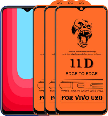 MaxR Edge To Edge Tempered Glass for Vivo U20(Pack of 3)