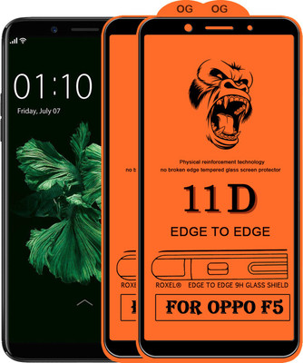 11D Edge To Edge Tempered Glass for Oppo F5(Pack of 2)