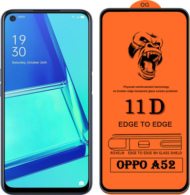 MaxR Edge To Edge Tempered Glass for Oppo A52(Pack of 1)