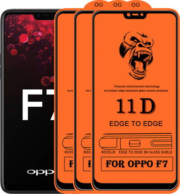 SoftTech Edge To Edge Tempered Glass for OPPO F7(Pack of 2)