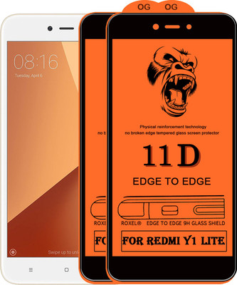 MaxR Edge To Edge Tempered Glass for Mi Redmi Y1 Lite(Pack of 2)