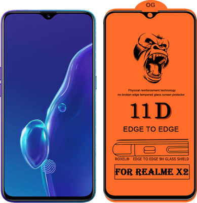 11D Edge To Edge Tempered Glass for Realme X2(Pack of 1)