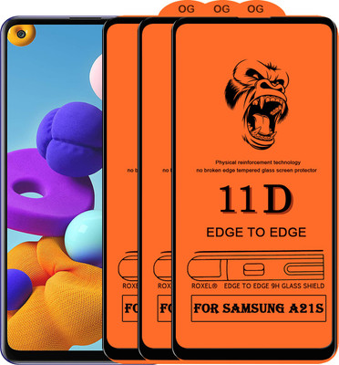 11D Edge To Edge Tempered Glass for Samsung Galaxy A21S(Pack of 2)