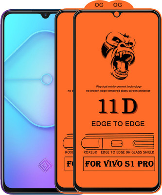 SoftTech Edge To Edge Tempered Glass for Vivo S1 Pro(Pack of 2)
