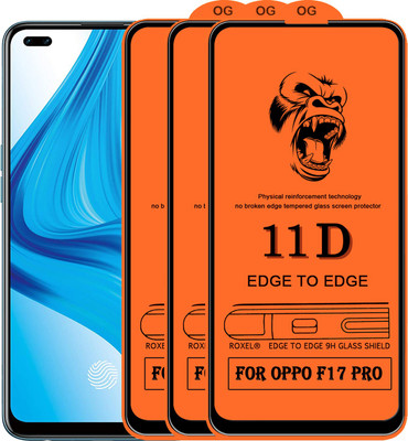 11D Edge To Edge Tempered Glass for Oppo F17 Pro(Pack of 2)