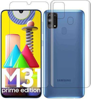 RAJFINCORP Front and Back Tempered Glass for SAMSUNG M31 Prime(Pack of 2)