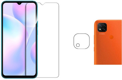 ISAAK Tempered Glass Guard for Poco C3, Redmi 9, Redmi 9c Back Camera Lens Protector & Tempered Glass (Combo Pack)(Pack of 2)