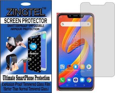 ZINGTEL Tempered Glass Guard for TECNO SPARK 3 (Flexible, Unbreakable)(Pack of 1)