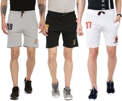 ARDEUR Solid Men Grey, Black, White Basic Shorts, Gym Shorts, Gym Shorts, Night Shorts