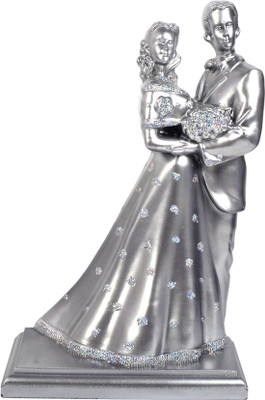 SHRISHA CREATION Decorative Showpiece  -  10 cm(Polyresin, Silver)