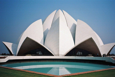 anshul internet point 45.72 cm LOTUS TEMPLE 1 Self Adhesive Sticker(Pack of 1)