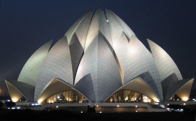 anshul internet point 45.72 cm LOTUS TEMPLE 5 Self Adhesive Sticker(Pack of 1)
