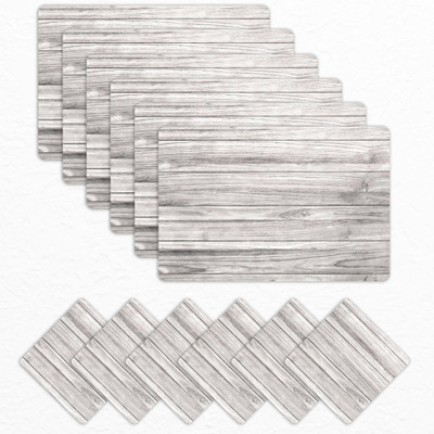 Matworks by Bathla Rectangular Pack of 6 Table Placemat(Multicolor, Polypropylene)