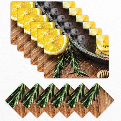 Matworks by Bathla Rectangular Pack of 6 Table Placemat(Multicolor, Polypropylene)