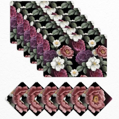 Matworks by Bathla Rectangular Pack of 6 Table Placemat(Multicolor, Polypropylene)