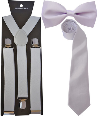 SunShopping Y- Back Suspenders for Men(White)