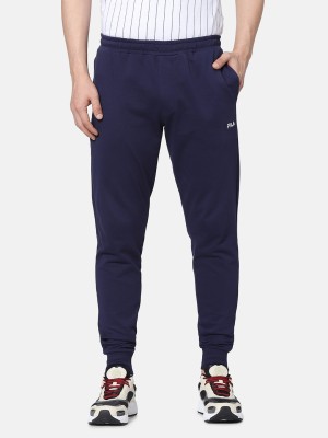 FILA Solid Men Blue Track Pants