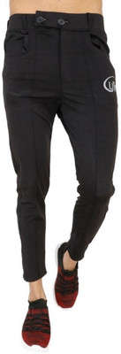 Adabsha Solid Men Black Track Pants