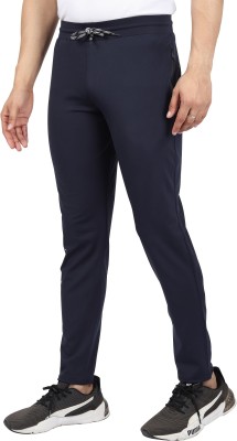 Le Maroco Solid Men Dark Blue Track Pants