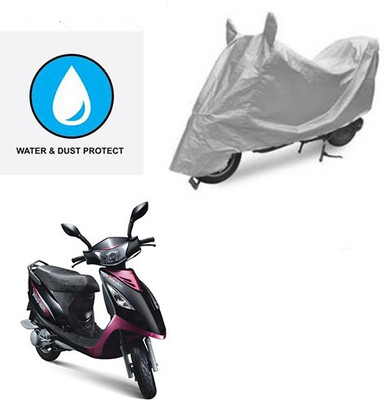 saanvi Two Wheeler Cover for TVS(Scooty Streak, Silver)