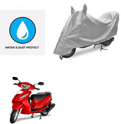 Atulit enterprises Two Wheeler Cover for TVS(Wego, Silver)